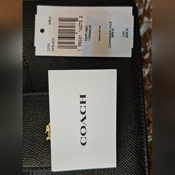 C0737 Coach Poppy Crossbody with Card Case - Black - Picture 13 of 16